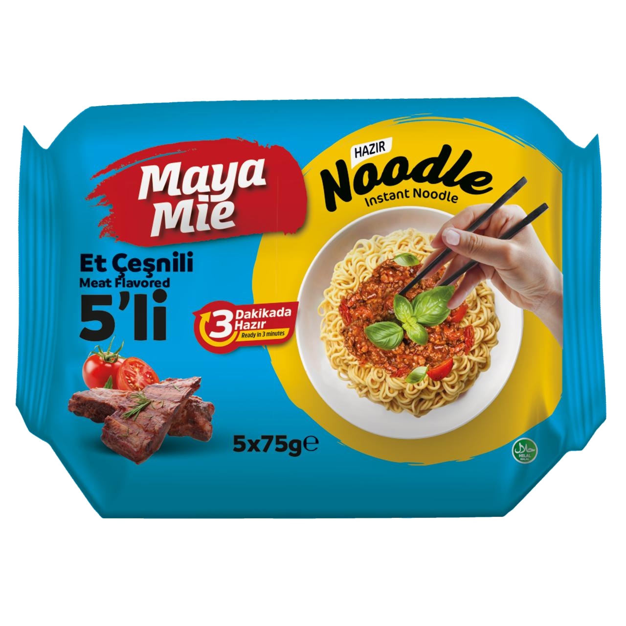 Et Çeşnili 5'li Noodle